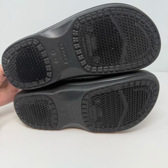 Crocs On the Clock Work Slip On Men's 8 Women's 10 Black Work Shoes Healthcare - Picture 8 of 10